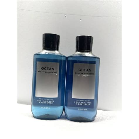 Bath And Body Works Ocean Mens 3 In 1 Unisex Hair Face Body Wash 10 Fl