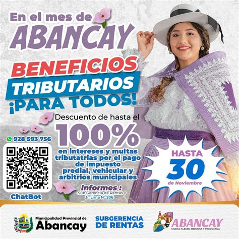 En El Mes De Abancay Beneficios Tributarios Para Todos Noticias