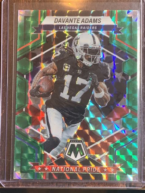 2023 Panini Mosaic DaVante Adams National Pride Green Mosaic Prizm 266