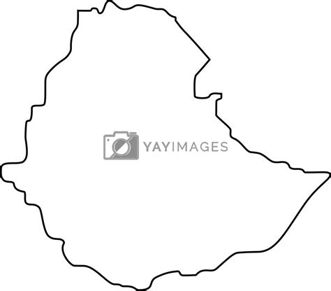 map of Ethiopia - outline by Visual-Content Vectors & Illustrations ...