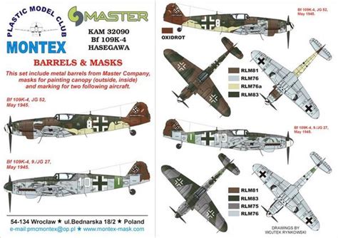 Bf 109k 4 Hasegawa Montex Kam32090