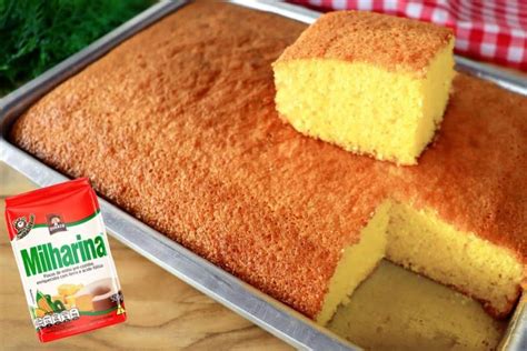 Bolo De Milharina Para O Caf Da Tarde Simples E Super Delicioso