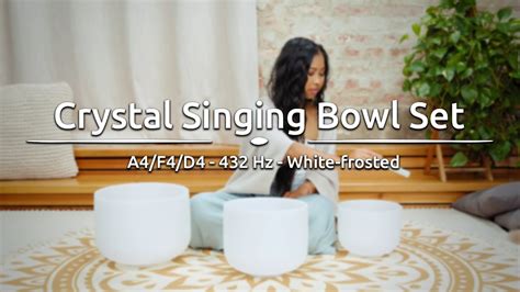 Piece Crystal Singing Bowl Set A F D Hz Csbsetafd