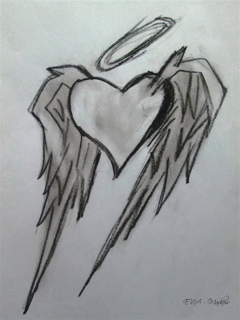 Heart With Wings Drawing at PaintingValley.com | Explore collection of Heart With Wings Drawing