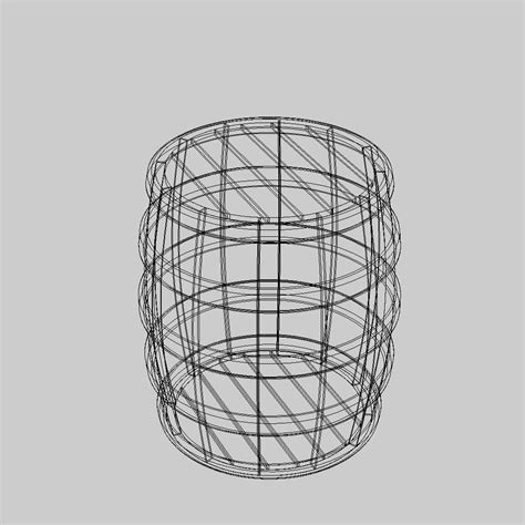 Old Barrel CG CAD Data 3D Modell 8 3ds Dwg Dxf Fbx Ige Obj