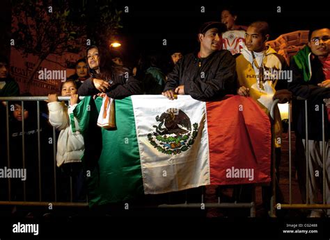 Fans of the Mexican National Soccer team wait outside the Oakland ...