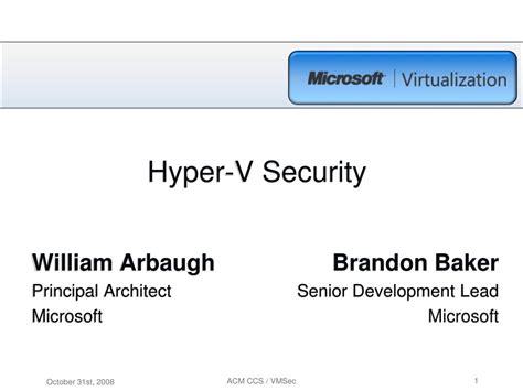 Ppt Hyper V Security Powerpoint Presentation Free Download Id386211