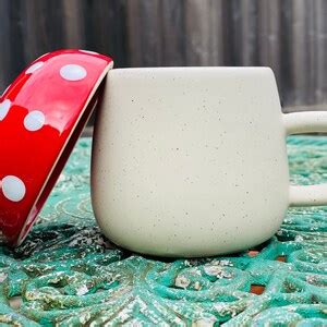 Red Mushroom Mug With Lid Coffee Mug Tea Mug Cute Mug Etsy Uk