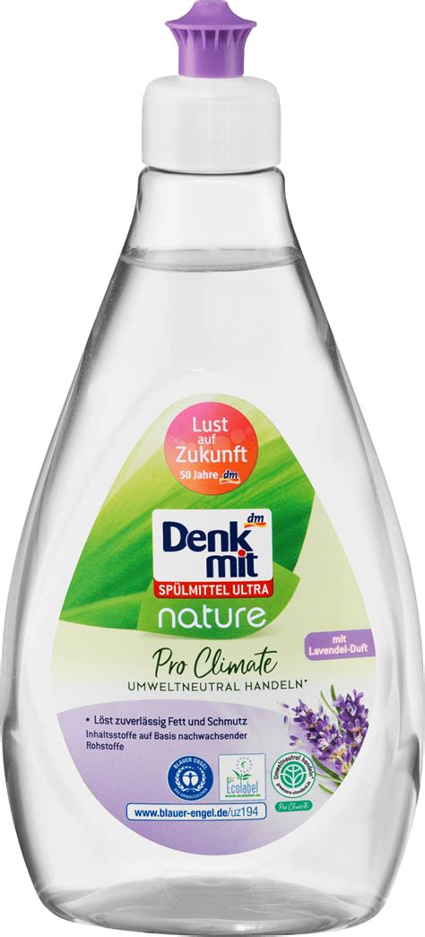 Denkmit nature Pro Climate tečni detergent za pranje sudova lavanda