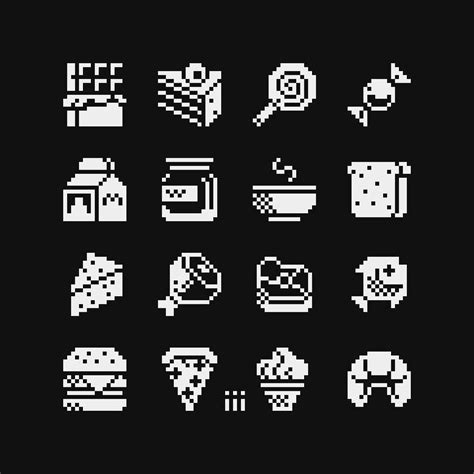 Bit Px Food Icons R Pixelart