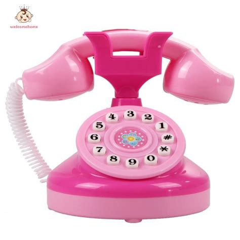 Welcomehome Educational Emulational Pink Phone Pretend Play Toys Girls