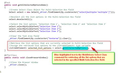 Selenium By Arun Using Getallselectedoptions To Get All The