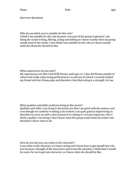 Actors Interview Questions Aleks Pdf