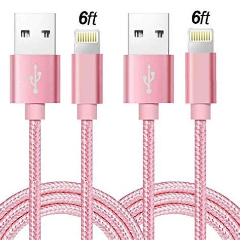 Epacks Chargers 2 Pack 6ft Charging Cable Cords Nylon Braided Usb Data Sync Charge Charger