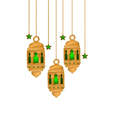 Ramadan Lantern Luxury Gold Lamp Transparent Background For Islamic