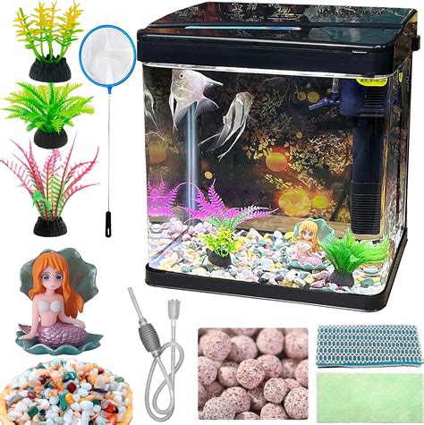 Review Of SANOSY 4 35 Gallon Glass Fish Tank Starter Kit Small Betta