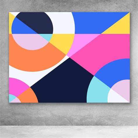 Kaleidoscope Modern Geometric Abstract Pop Art Wall Art Geometric Art