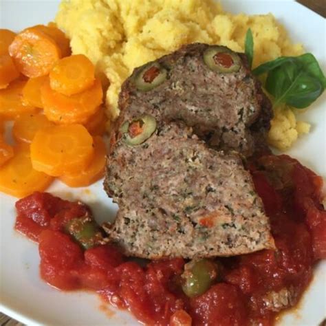 Hackbraten Ital Art Auf Tomatenso E Mit Parmesan Polenta Kinder