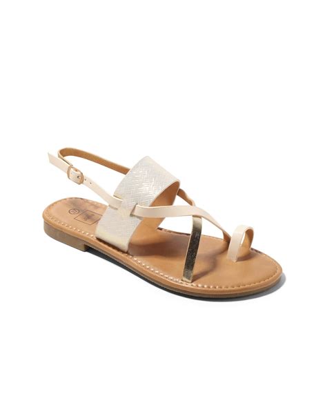 SANDALE PLATE FEMME NUDE Jina Re