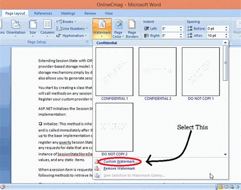 How To Add Watermark To A Word Document