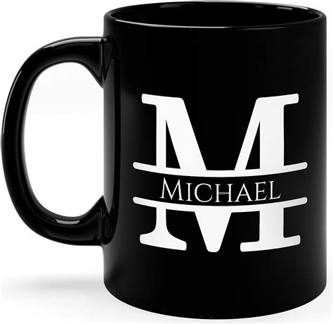 Personalized Monogram Coffee Mug Initial Letter M