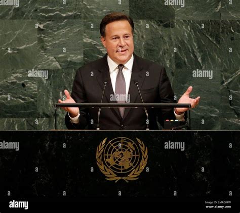 Panamanian President Juan Carlos Varela Speaks During The United Nations General Assembly At Un