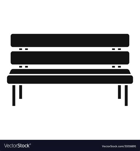 Park Bench Icon Simple Style Royalty Free Vector Image