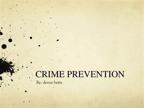 Ppt Crime Prevention Powerpoint Presentation Free Download Id 3988041