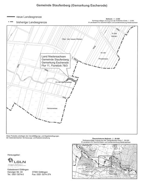 Anlage Lg He Nistv Gemeinde Staufenberg Gemarkung Escherode