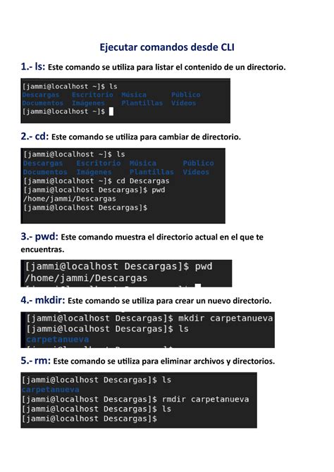 1 Ejecutar Comandos Desde CLI Ls Este Comando Se Utiliza Para