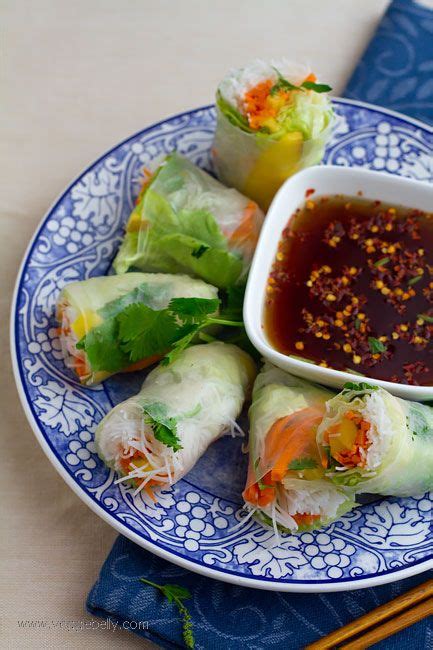 Vietnamese Summer Rolls With Mango And Sweet Chili Dipping Sauce