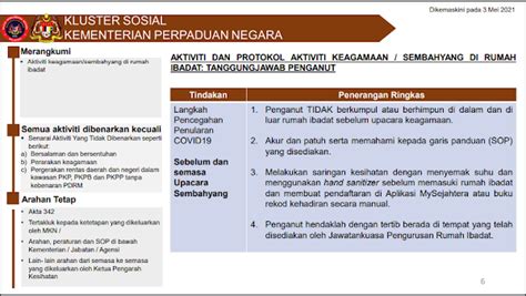 Sop Pembukaan Rumah Ibadat Selain Islam Dalam Tempoh Pkp Kemaskini