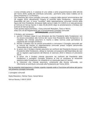 Interrogazione Fondazione PDF