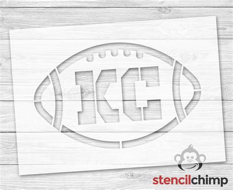 Kansas City Football Stencil Kc Football Stencil Diy Etsy
