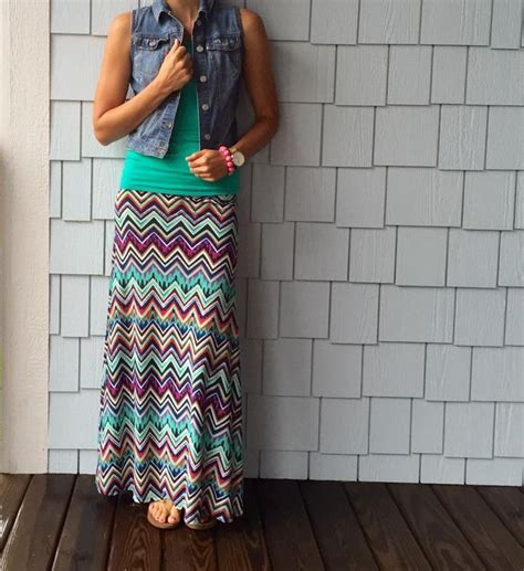 Lularoe Maxi Skirt In Chevron Print Pretty Shop Llr Meg In 2024