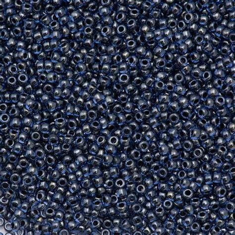 Toho Round Seed Bead 110 Inside Color Lined Navy Blue Luster 25 Inch Aura Crystals Llc