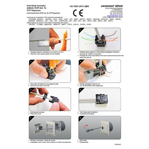 SIMON BASIC Gniazdo Antenowe Typu F Komputerowe RJ45 Kat 6 Czarny Mat