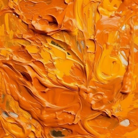 Textura De Pintura De Aceite Naranja Con Un Fondo Gris Foto Premium