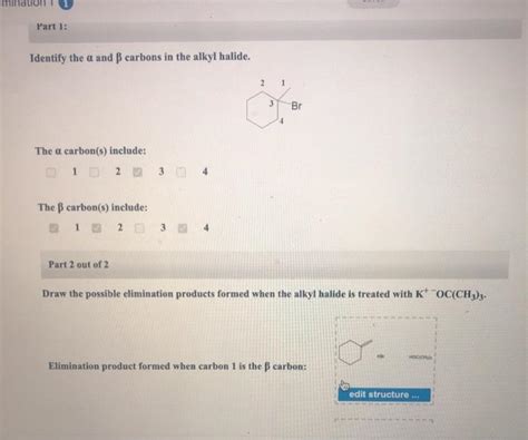 Solved Part Identify The And B Carbons In The Alkyl Chegg