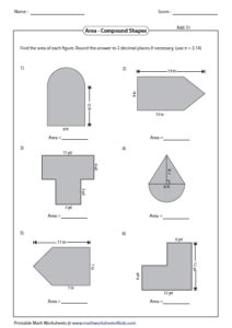 Area Of Compound Shapes Worksheet Corbettmaths Shapesworksheets