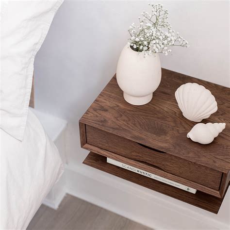 Oak Floating Bedside Table Dark Oak Urbansize