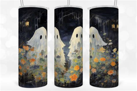 Friendly Ghost Oz Tumbler Wrap Graphic By Tintin Design Creative