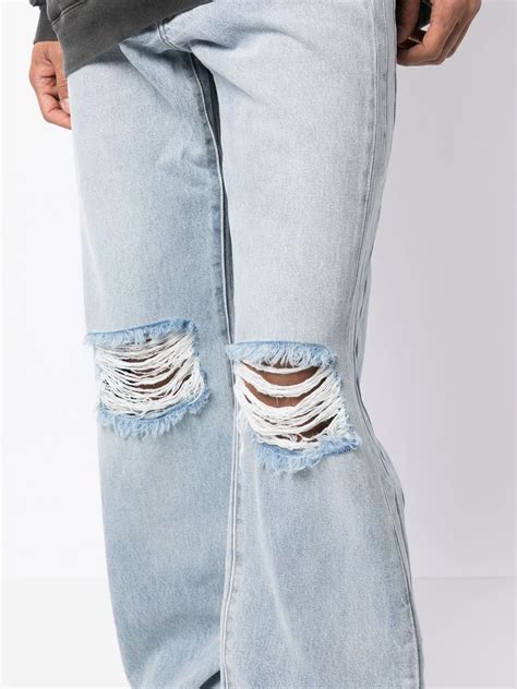 Vetements Ripped Knee Wide Jeans Farfetch