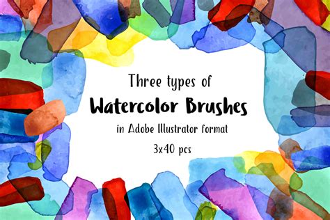 Watercolor Brushes on Yellow Images Creative Store