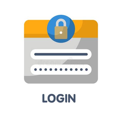 Login Password Flat Style Icon Design Illustration On White Background