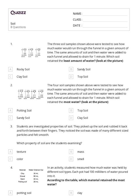 50 Soils Worksheets For 5th Grade On Quizizz Free And Printable