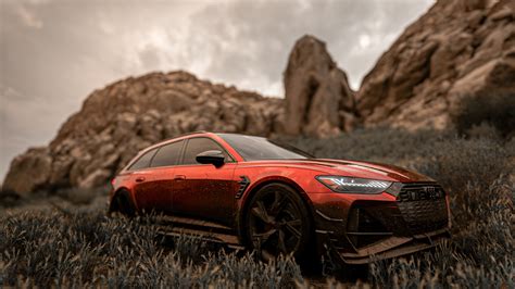 Audi Audi Rs Audi RS6 Avant Video Games Vehicle Car Forza Forza Horizon