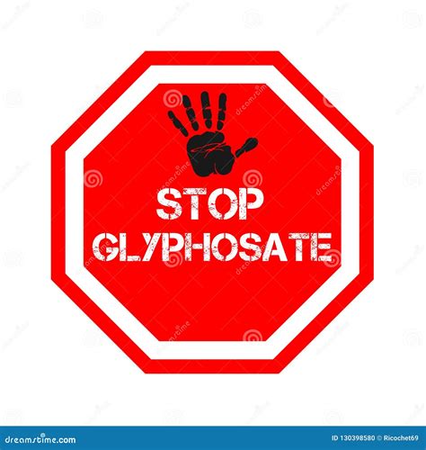 Stop Glyphosate Sign Illustration Stock Illustration Illustration Of