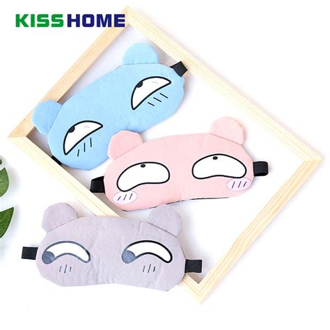 Cute Cartoon Sleep Blackout Eyes Mask Cold Hot Compress Ice Blinder Eliminate Eye Fatigue With