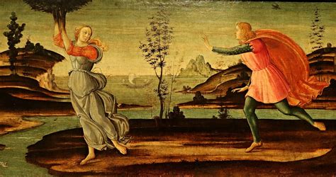 Daphne Fleeing From Apollo Ca 1500 Master Of The Daphne And